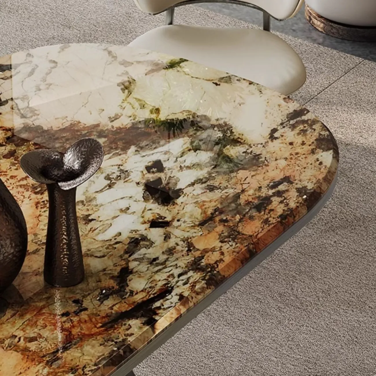 Прямоугольный обеденный стол из мрамора BANG 36480-29 Прямоугольный обеденный стол из мрамора BANG 36480-29