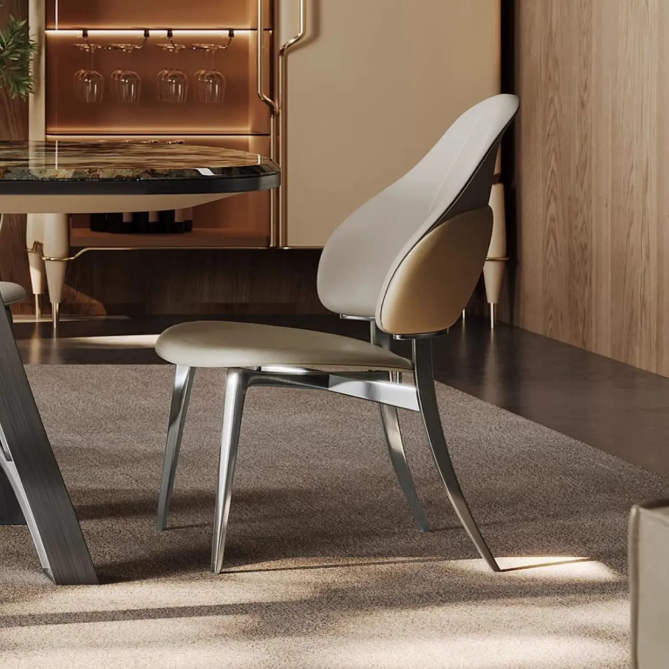 Прямоугольный обеденный стол из мрамора BANG 36480-29 Прямоугольный обеденный стол из мрамора BANG 36480-29