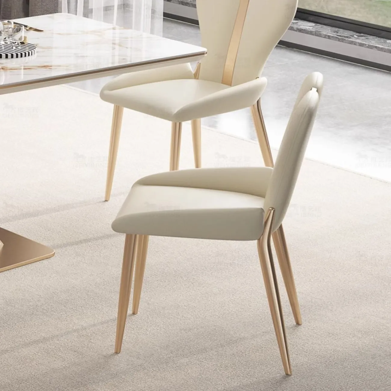 Легкий роскошный обеденный стул из натуральной кожи BANG 36481-29