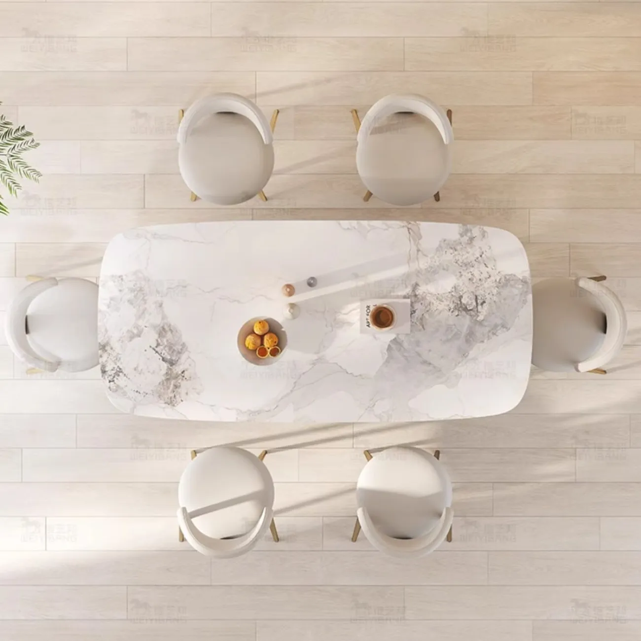  Минималистичный прямоугольный обеденный стол из мрамора BANG 36482-29