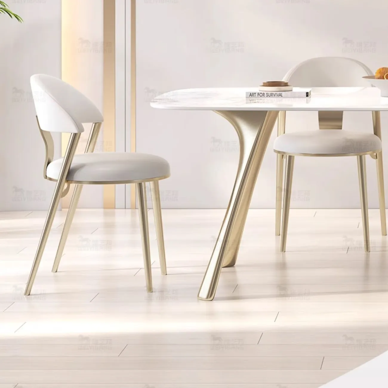  Минималистичный прямоугольный обеденный стол из мрамора BANG 36482-29