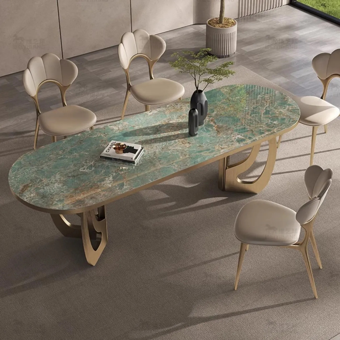 Овальный обеденный стол из роскошного камня BANG 36485-29