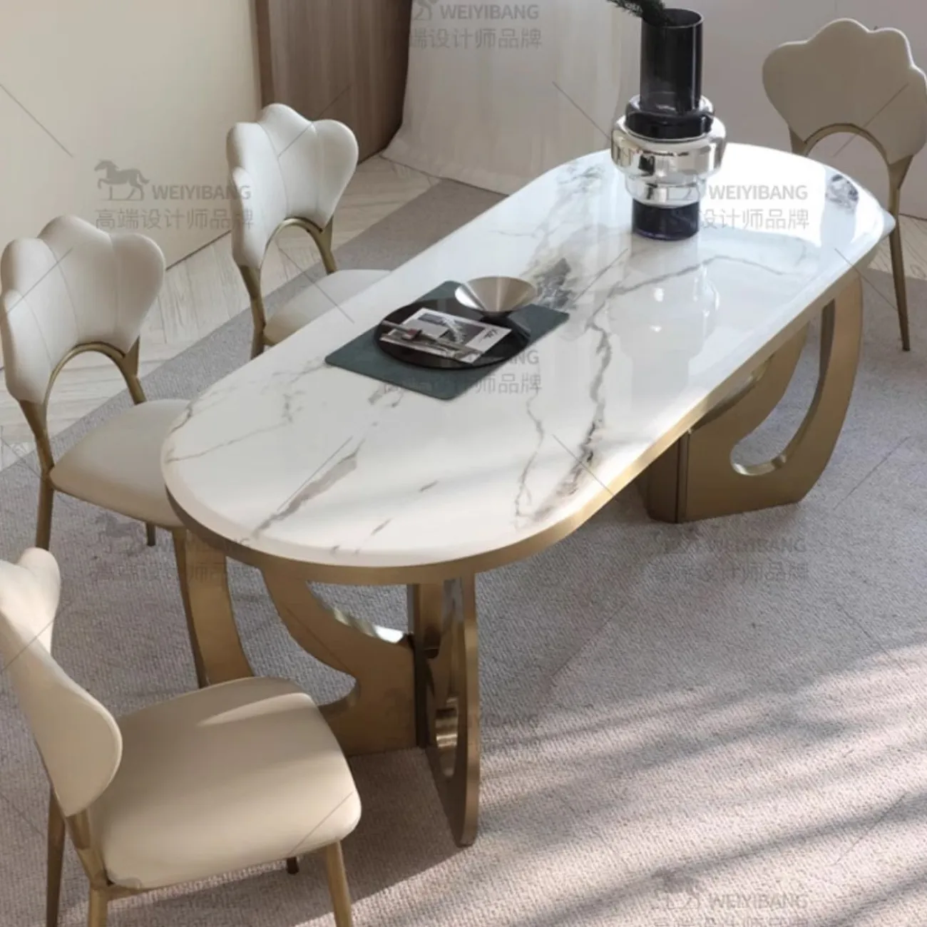 Овальный обеденный стол из роскошного камня BANG 36485-29