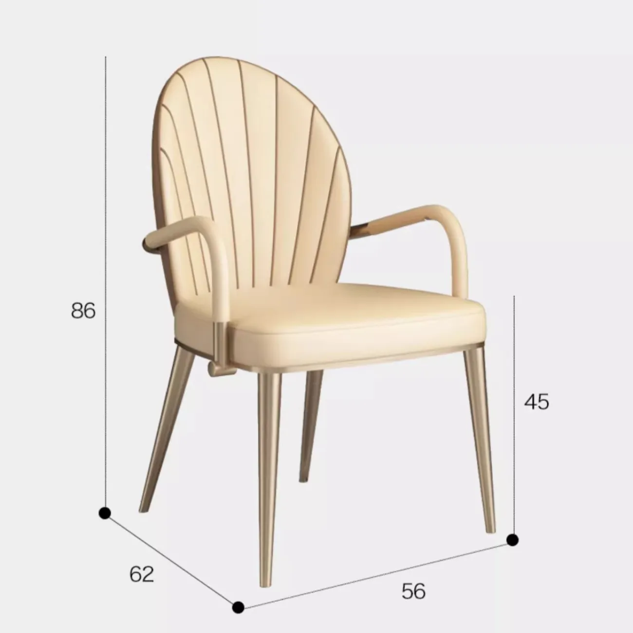 Роскошный обеденный стул из кожи с подлокотником и без BANG 36489-29