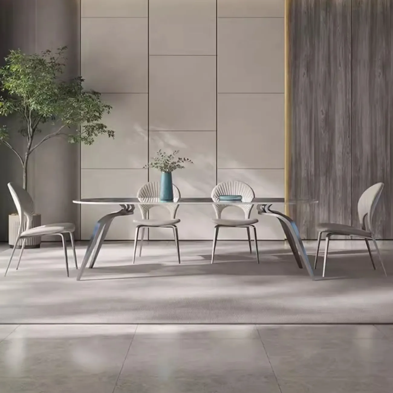 Современный обеденный стул из высококачественной нержавеющей стали BANG 36490-29