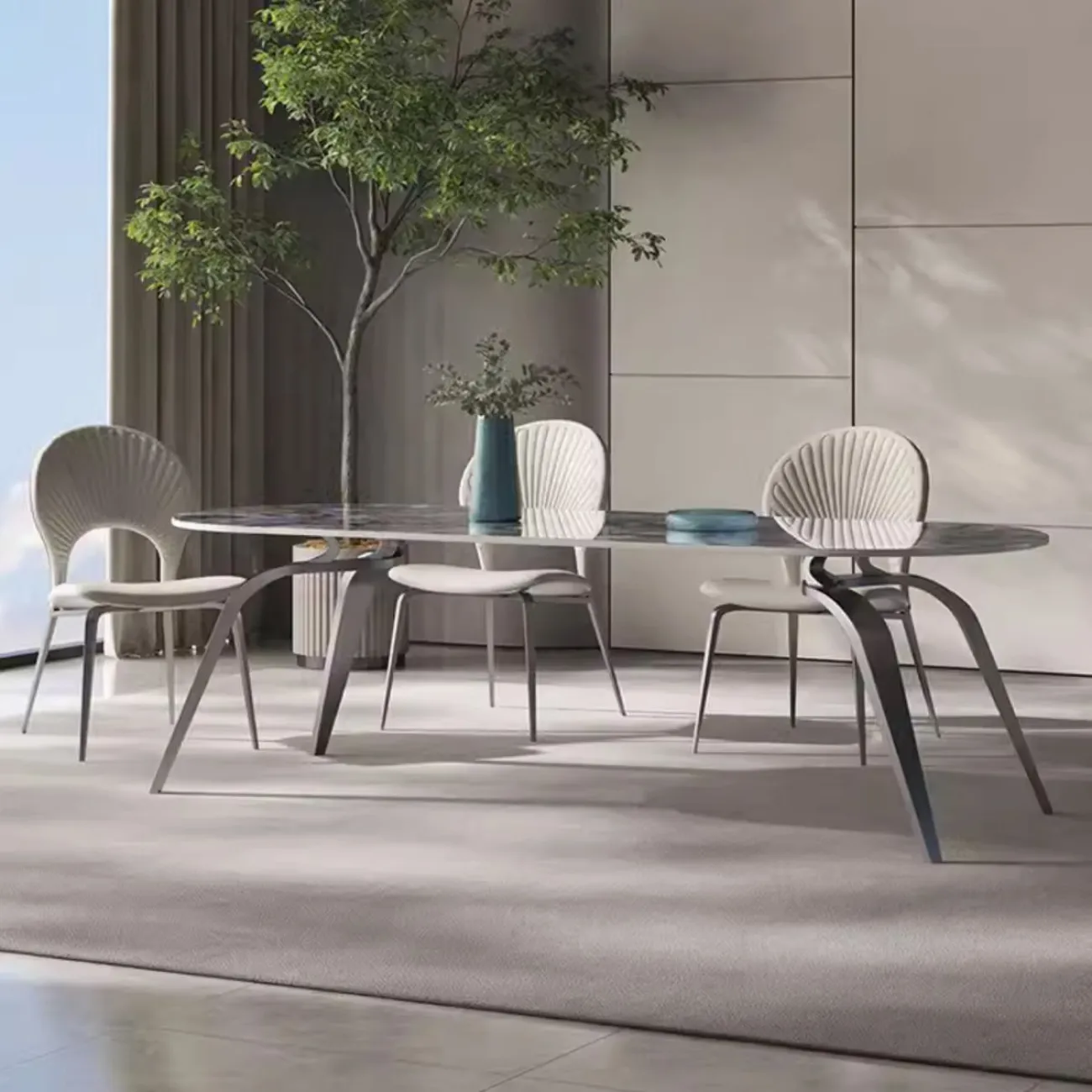 Современный обеденный стул из высококачественной нержавеющей стали BANG 36490-29