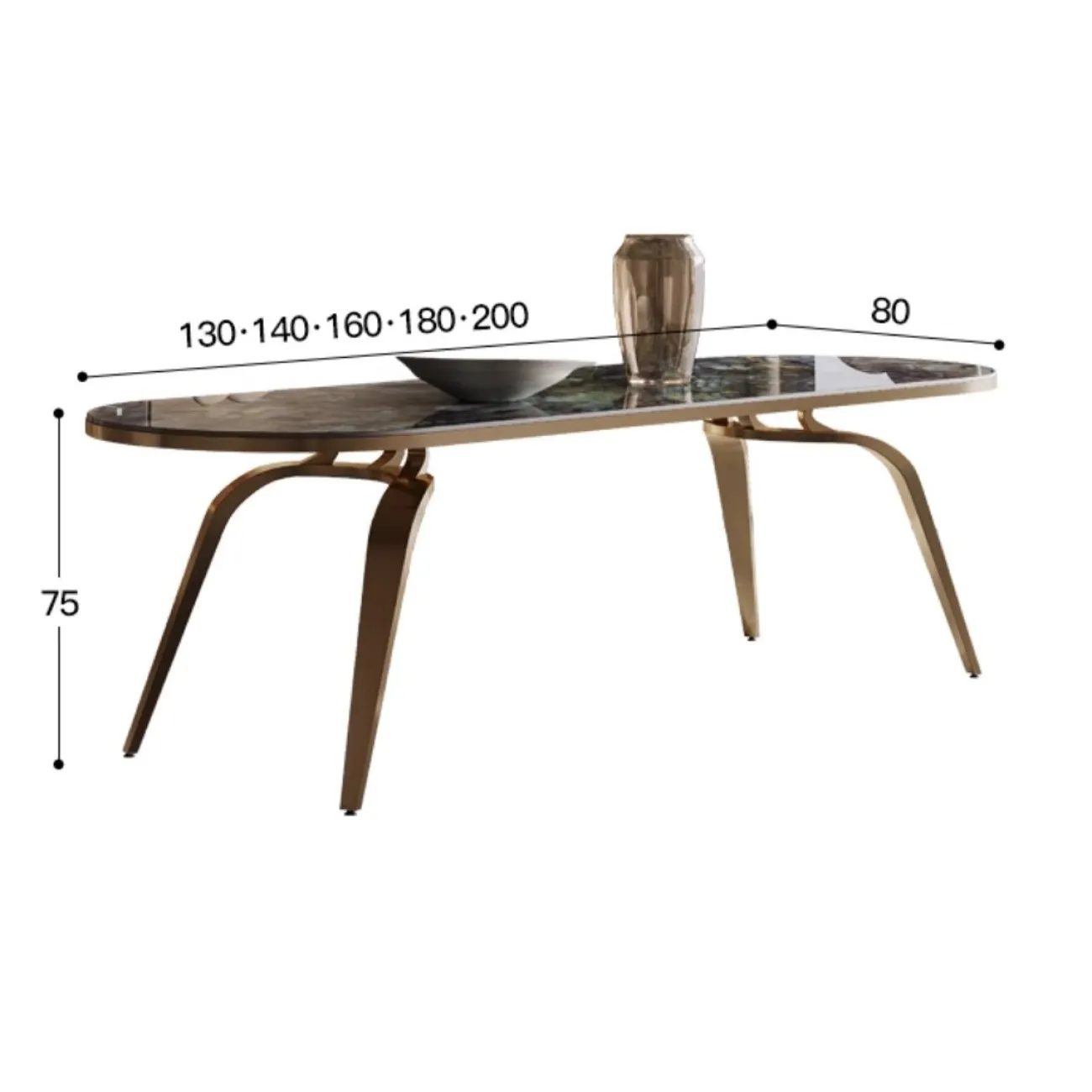 Роскошный обеденный стол из высококачественного мрамора BANG 36492-29