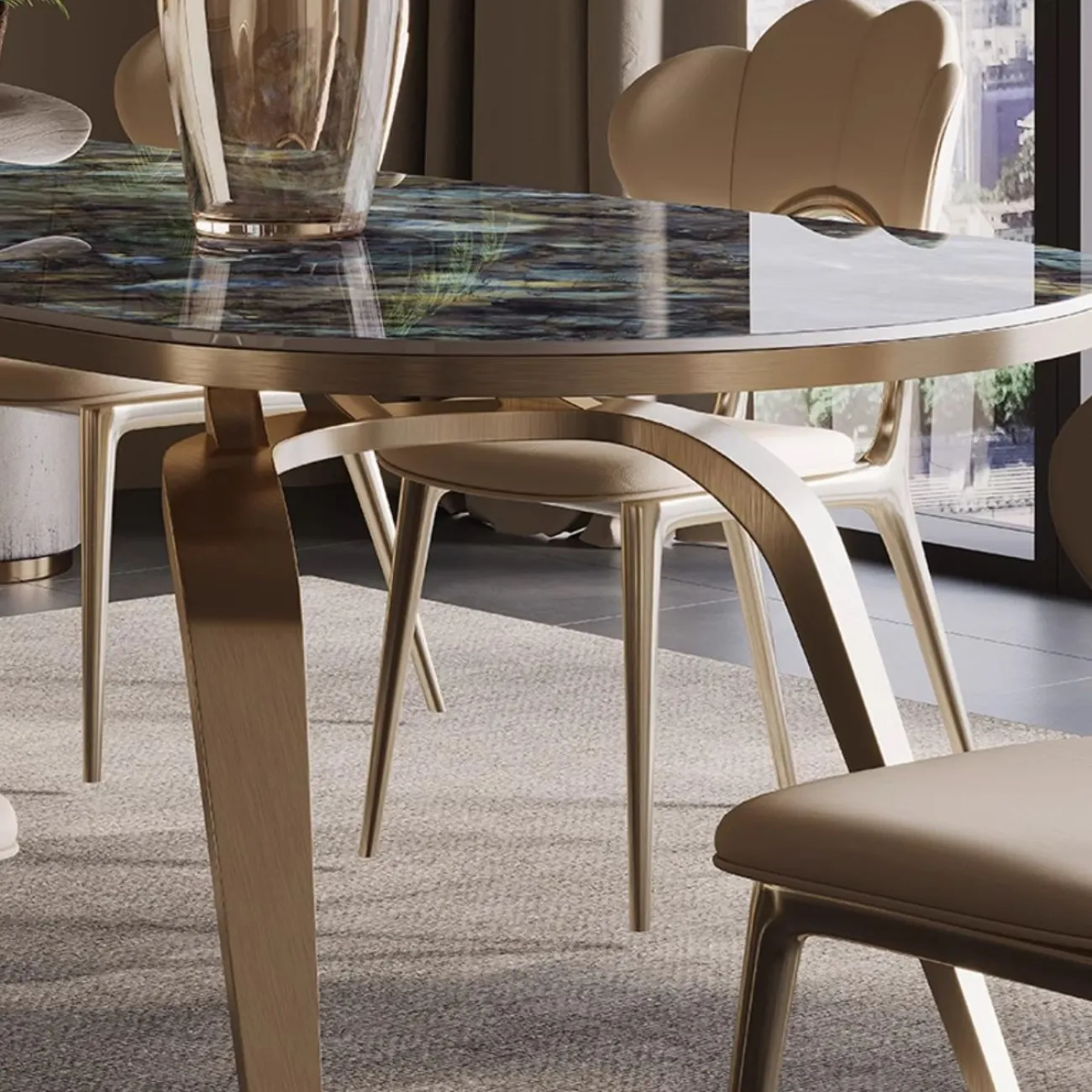 Роскошный обеденный стол из высококачественного мрамора BANG 36492-29