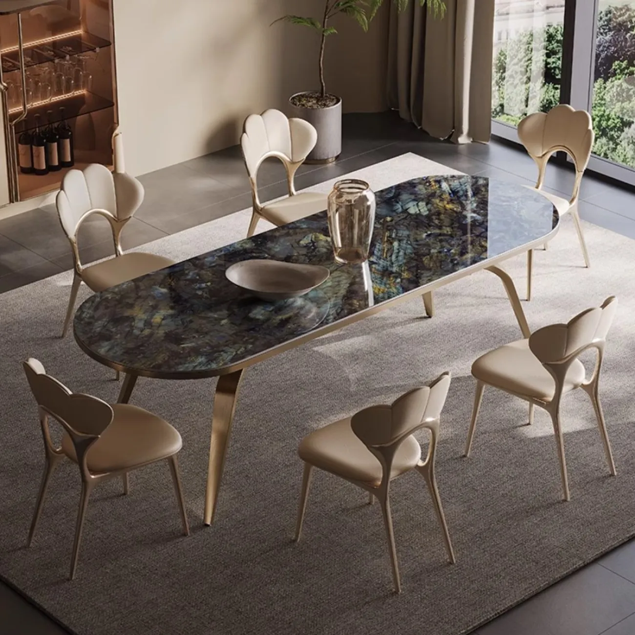 Роскошный обеденный стол из высококачественного мрамора BANG 36492-29