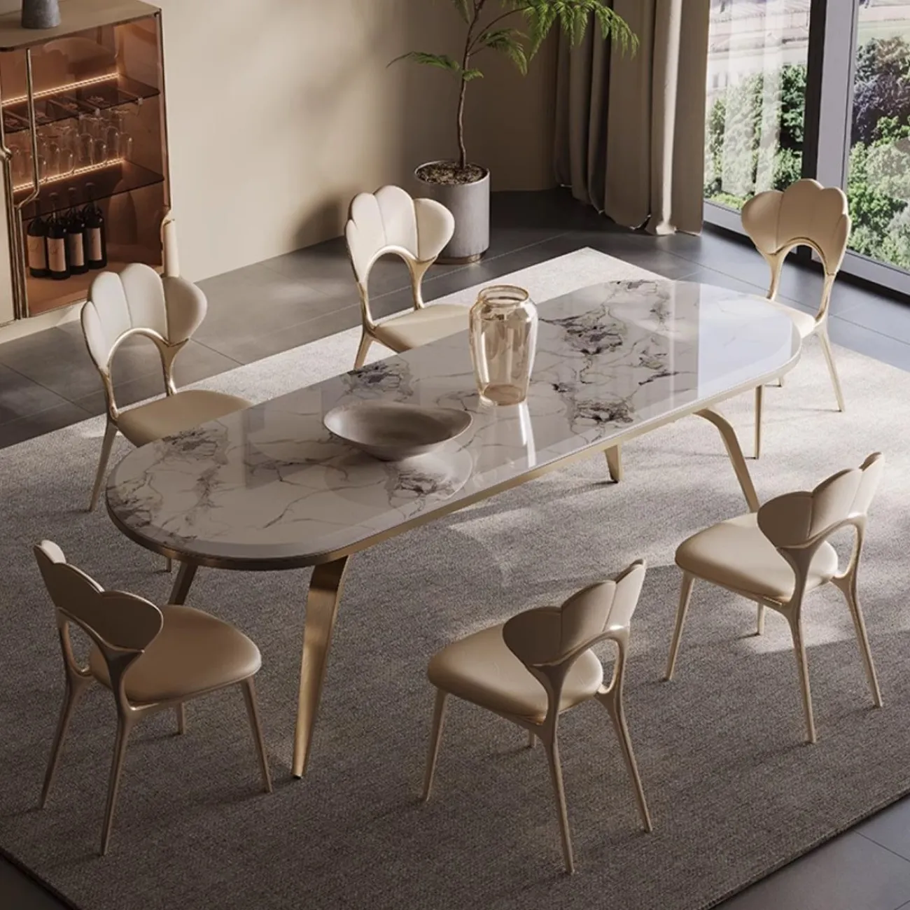 Роскошный обеденный стол из высококачественного мрамора BANG 36492-29