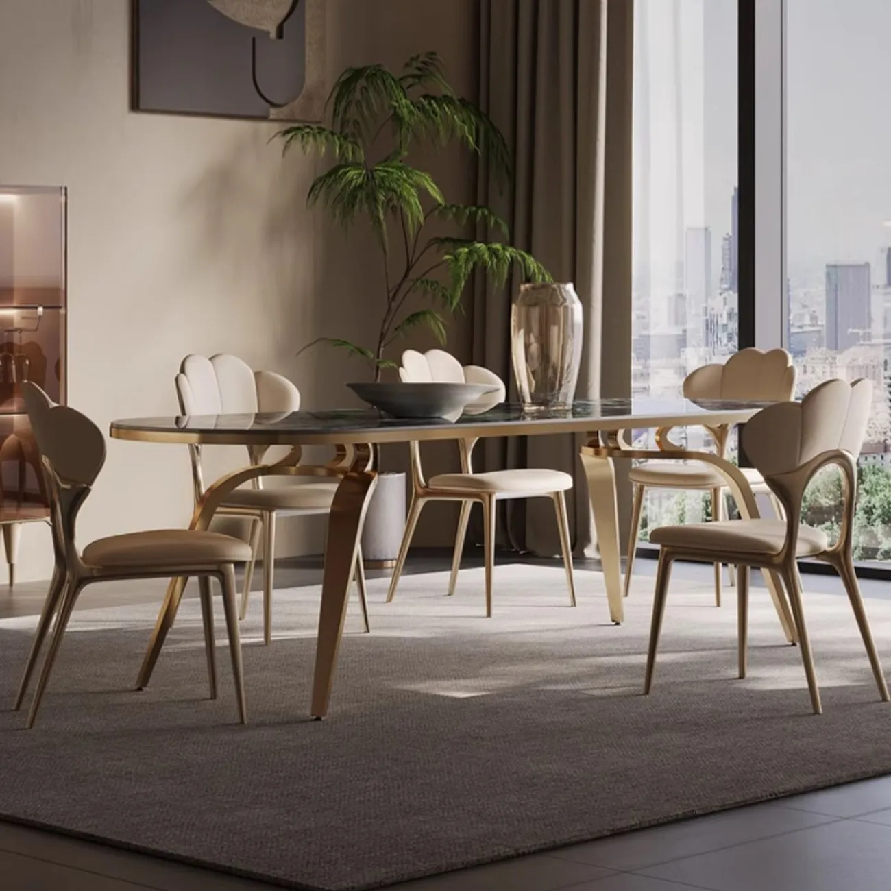 Роскошный обеденный стол из высококачественного мрамора BANG 36492-29