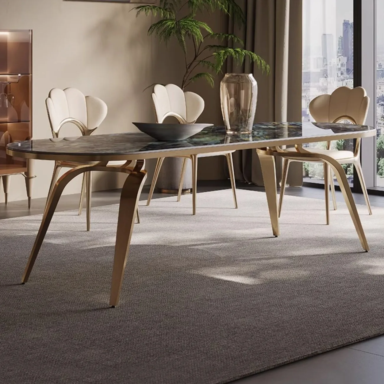 Роскошный обеденный стол из высококачественного мрамора BANG 36492-29