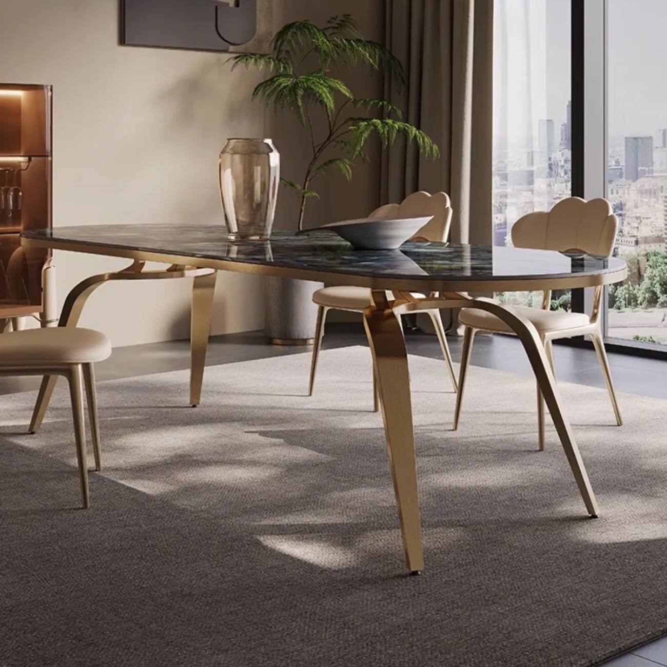 Роскошный обеденный стол из высококачественного мрамора BANG 36492-29