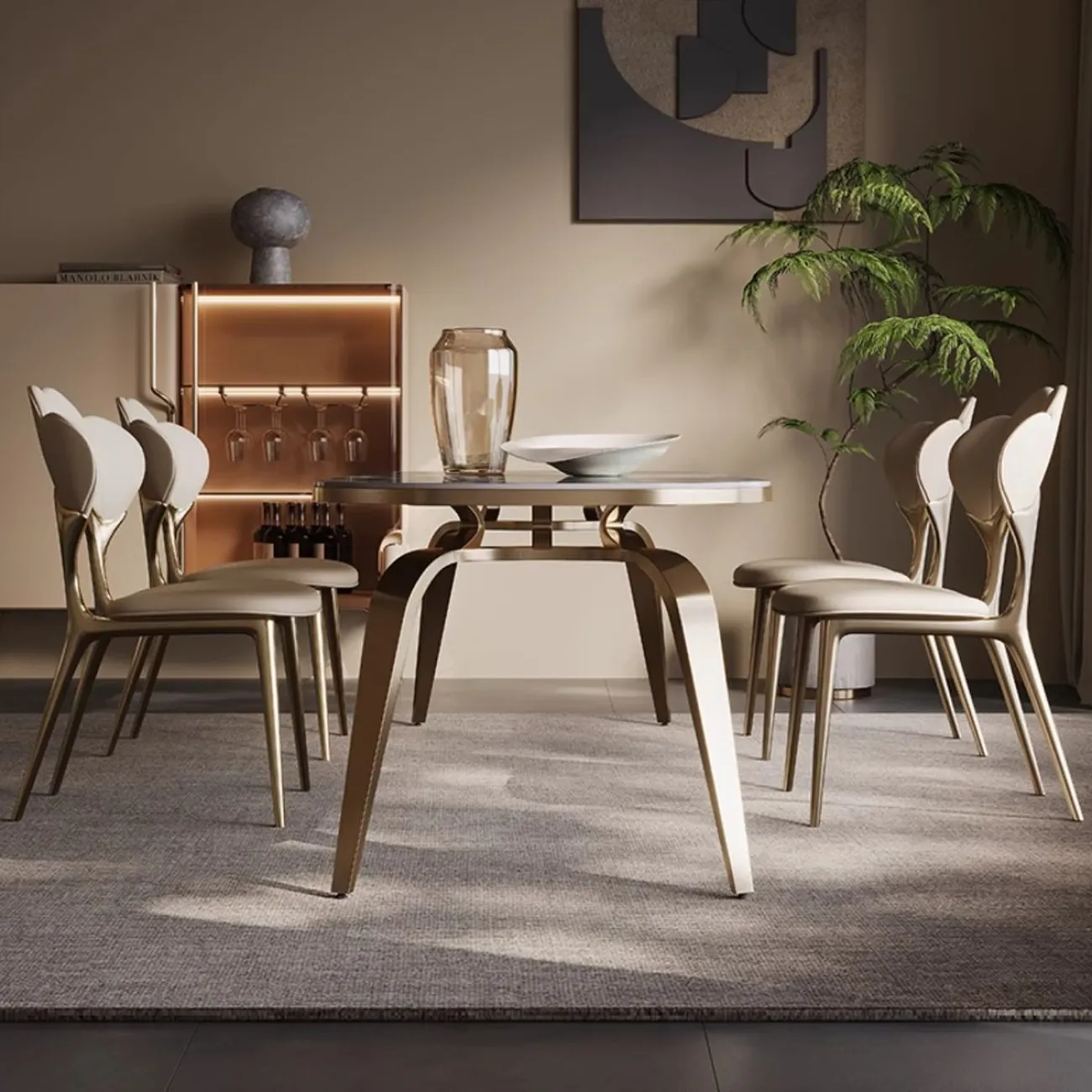 Роскошный обеденный стол из высококачественного мрамора BANG 36492-29