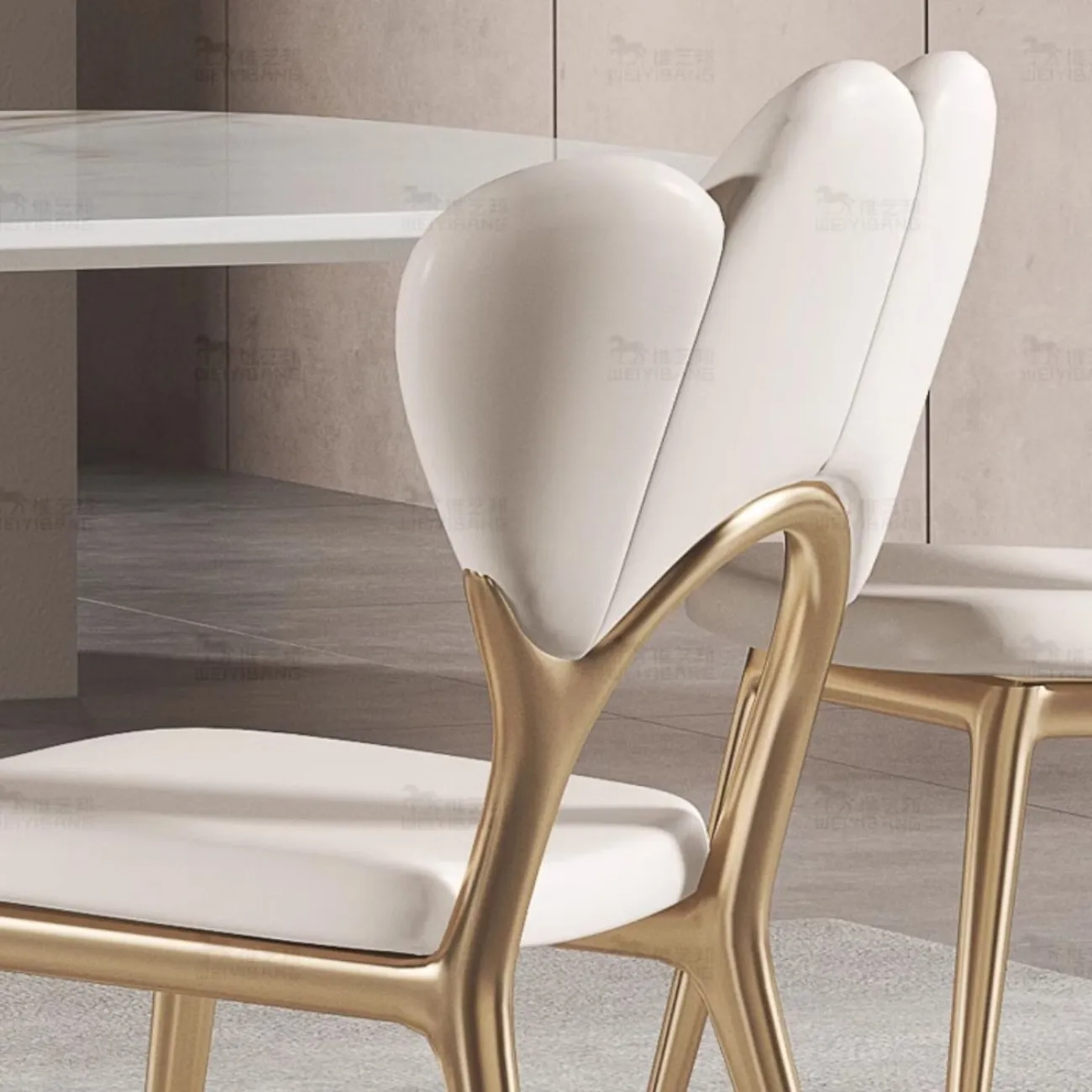 роскошный обеденный стол из натурального камня в стиле бабочки BANG 36494-29