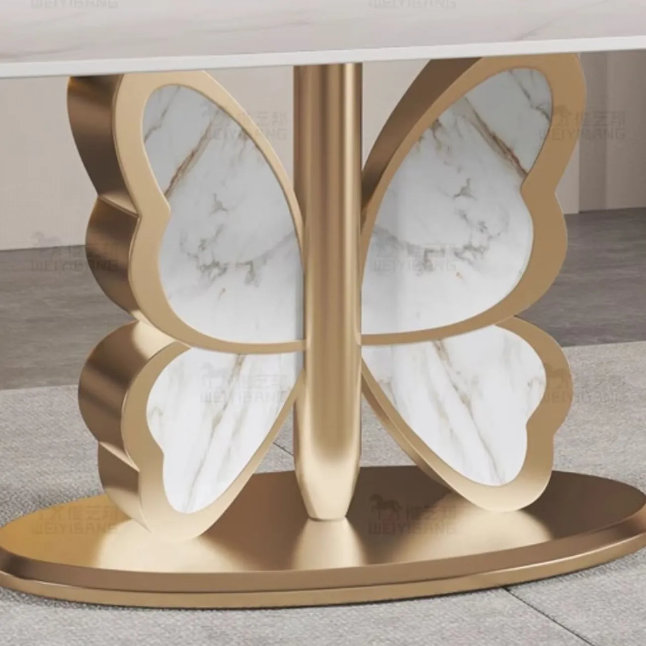 роскошный обеденный стол из натурального камня в стиле бабочки BANG 36494-29