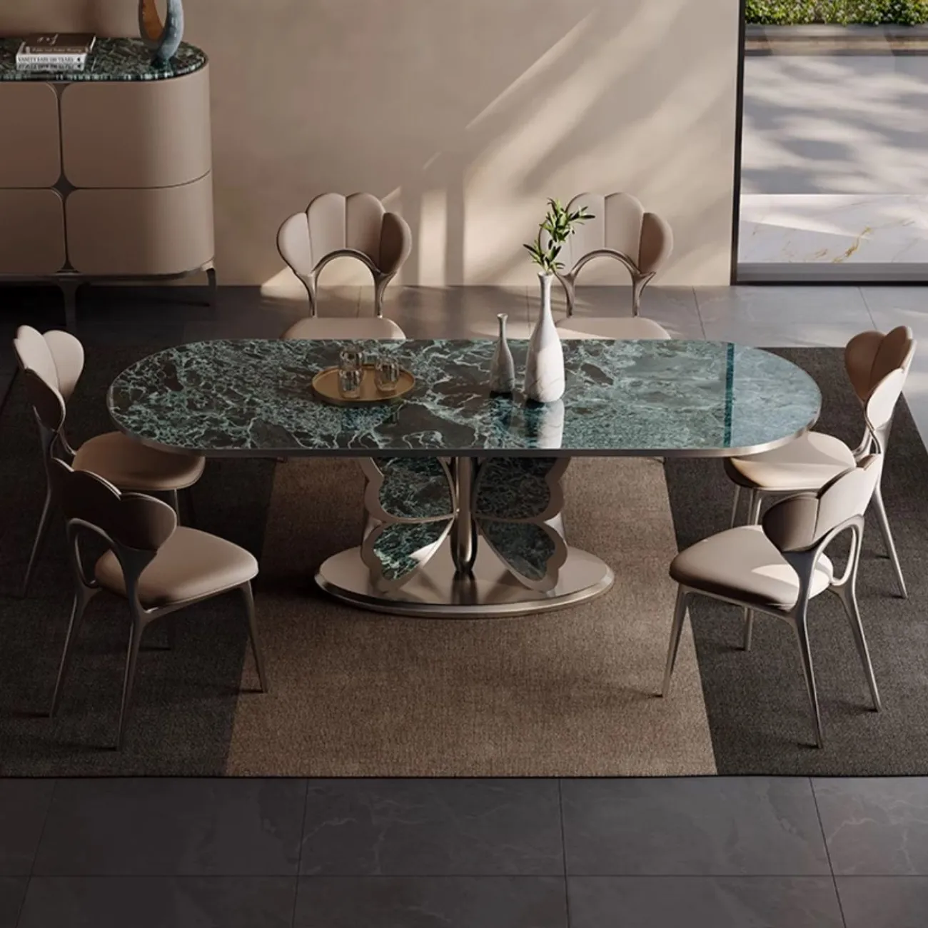 Роскошный обеденный стол из натурального камня BANG 36496-29