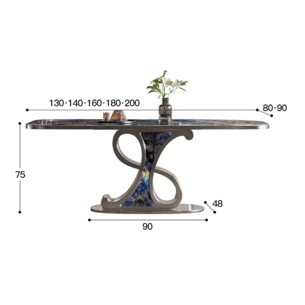 Современный роскошный обеденный стол из натурального мрамора BANG 36497-29