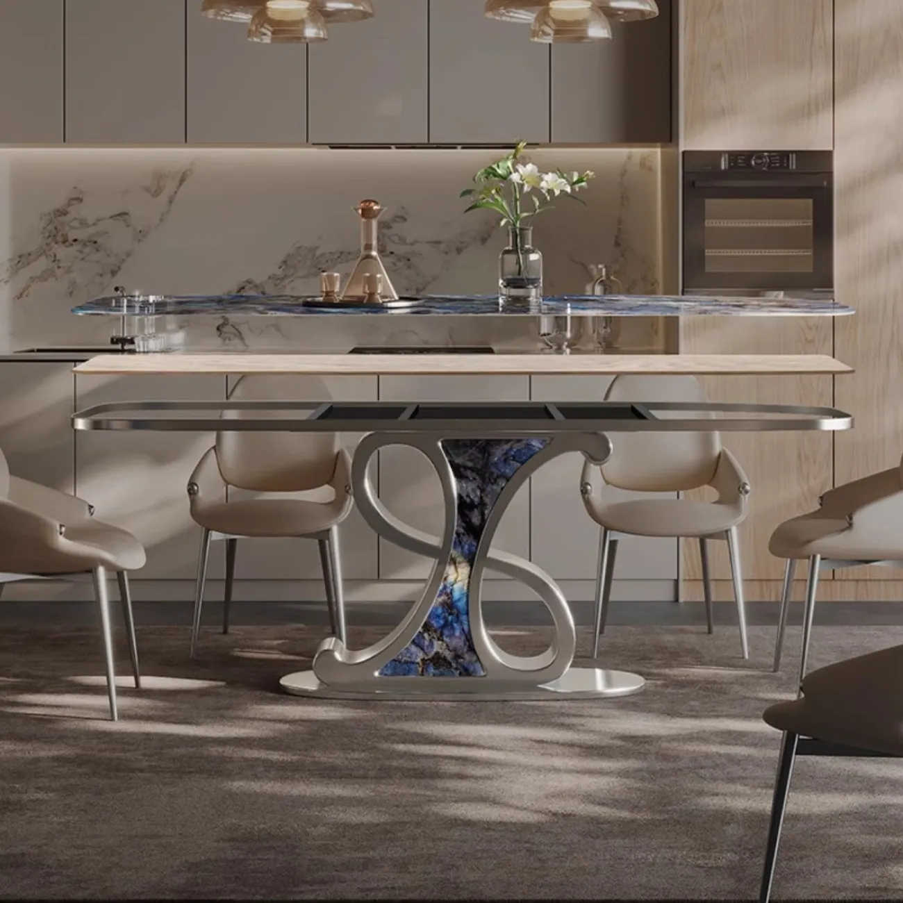 Современный роскошный обеденный стол из натурального мрамора BANG 36497-29