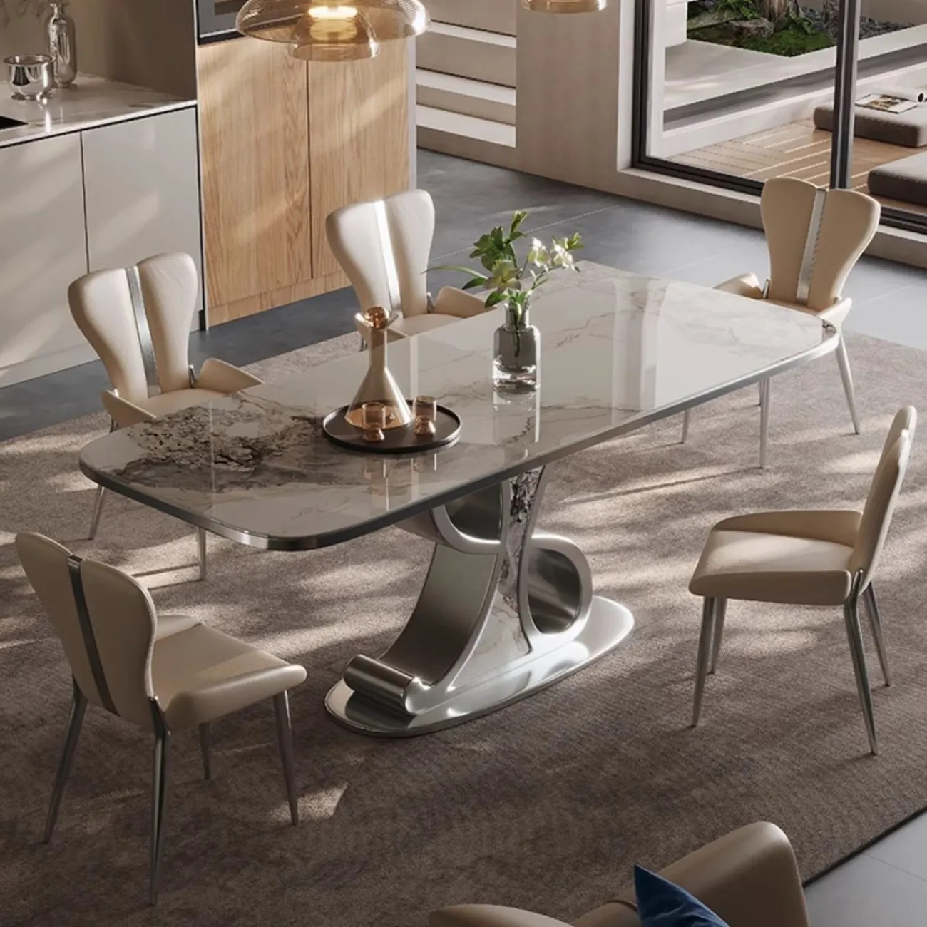 Современный роскошный обеденный стол из натурального мрамора BANG 36497-29