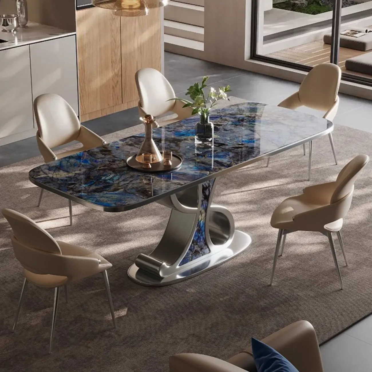 Современный роскошный обеденный стол из натурального мрамора BANG 36497-29