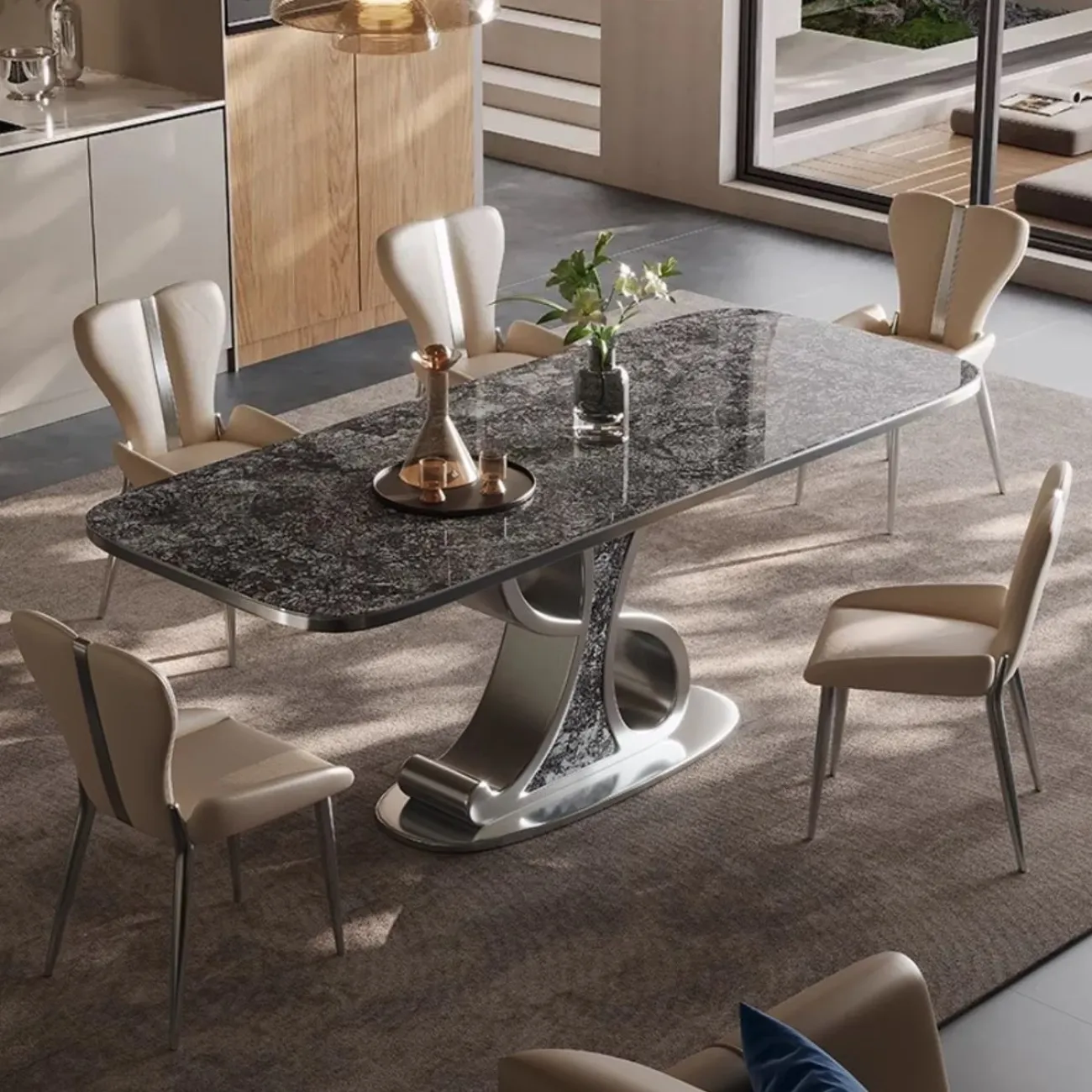 Современный роскошный обеденный стол из натурального мрамора BANG 36497-29