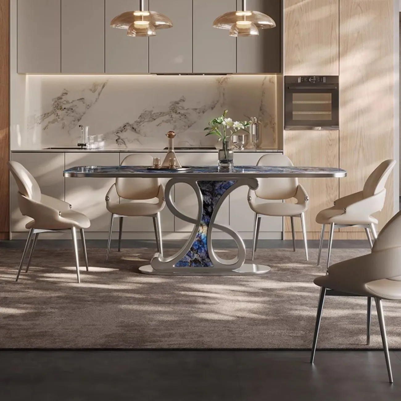 Современный роскошный обеденный стол из натурального мрамора BANG 36497-29