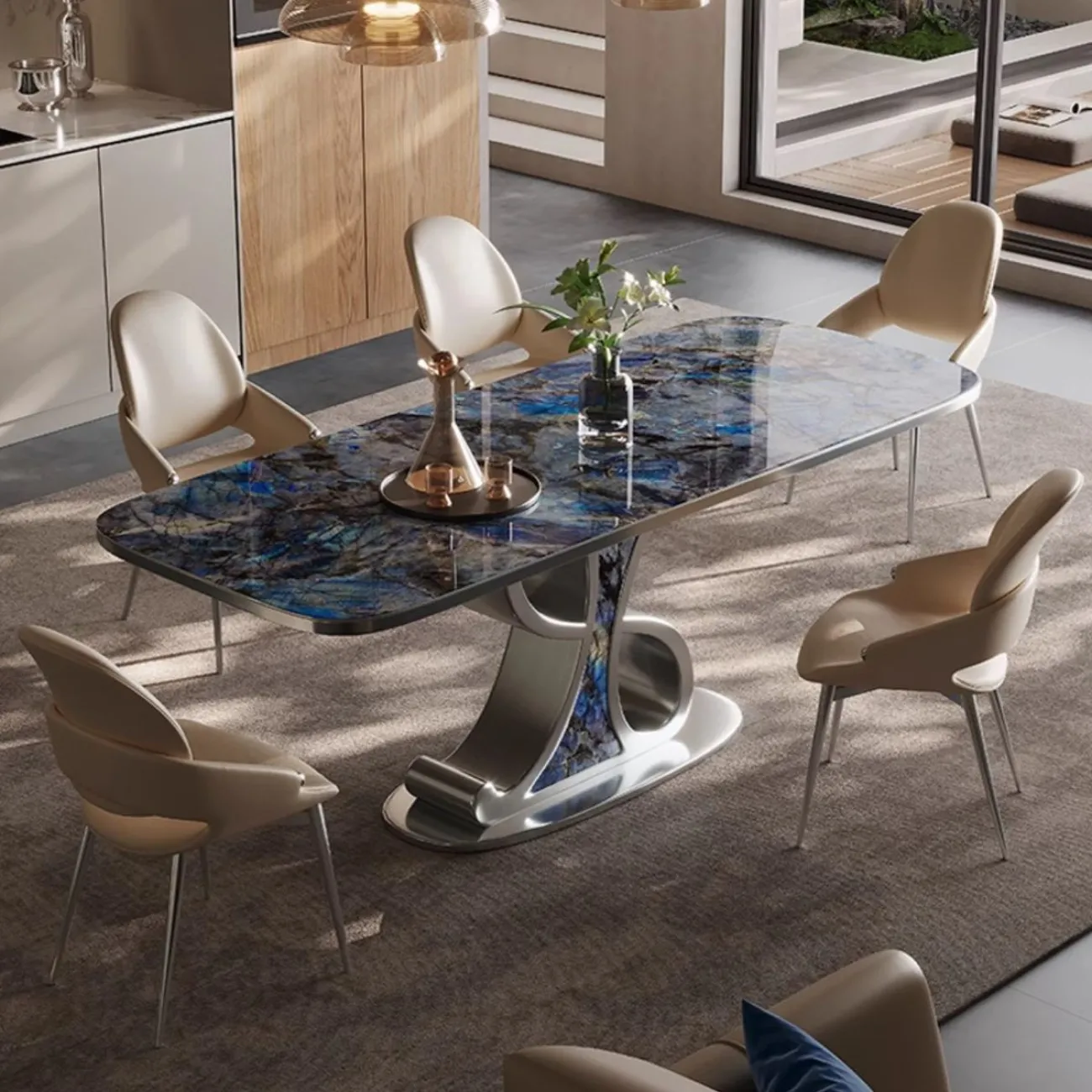 Современный роскошный обеденный стол из натурального мрамора BANG 36497-29