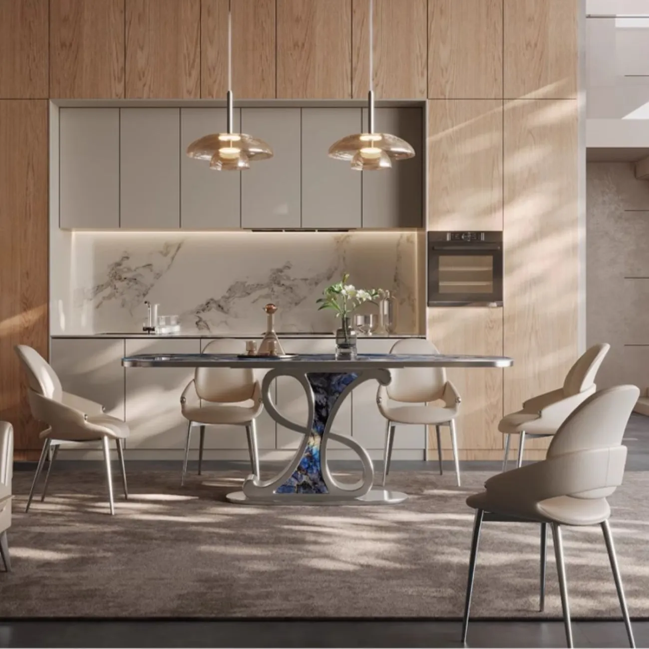 Современный роскошный обеденный стол из натурального мрамора BANG 36497-29