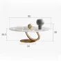Лёгкий роскошный журнальный столик из каменной плиты BANG 36499-29