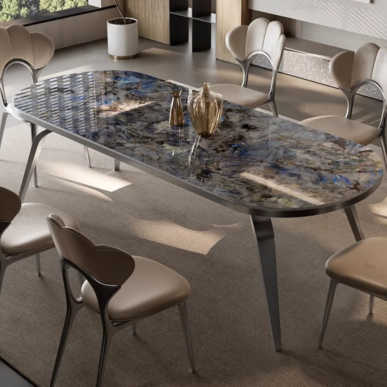 Прямоугольный мраморный обеденный столов BANG 36501-29