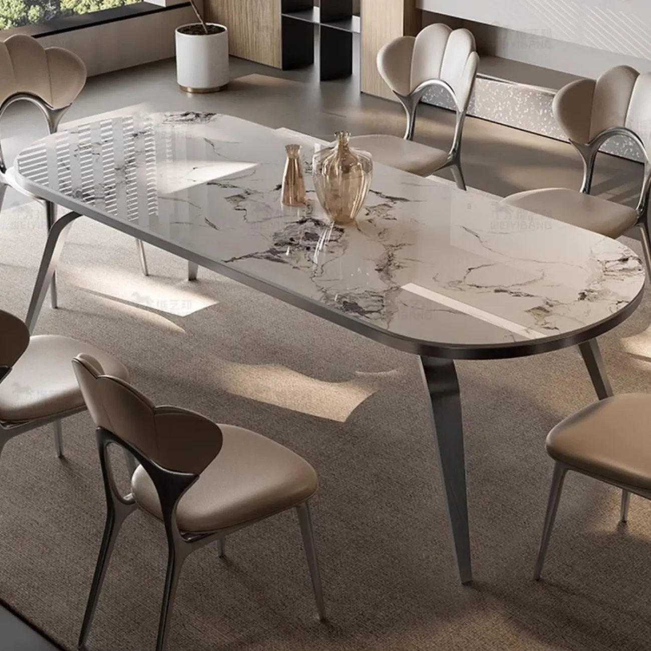 Прямоугольный мраморный обеденный столов BANG 36501-29