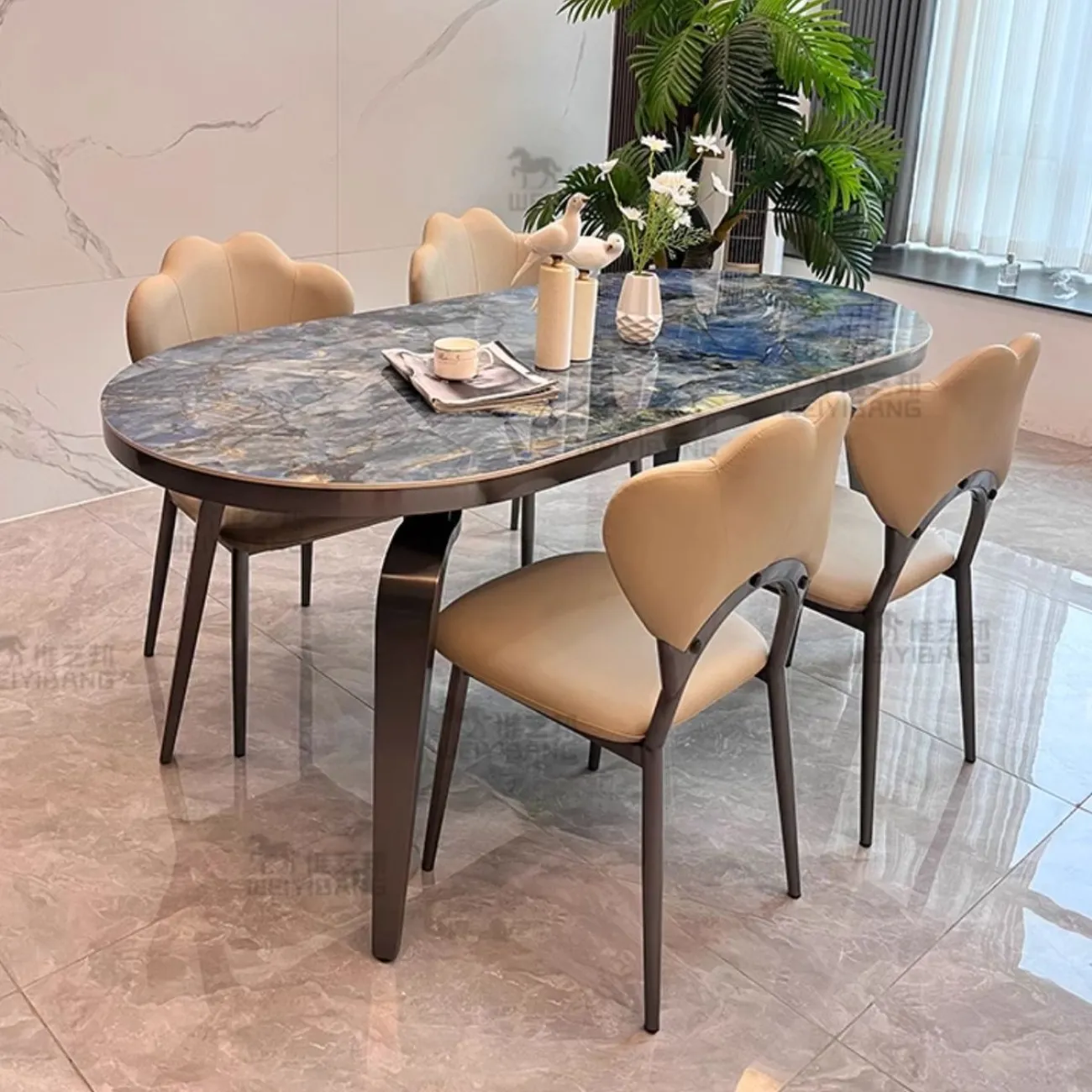 Прямоугольный мраморный обеденный столов BANG 36501-29