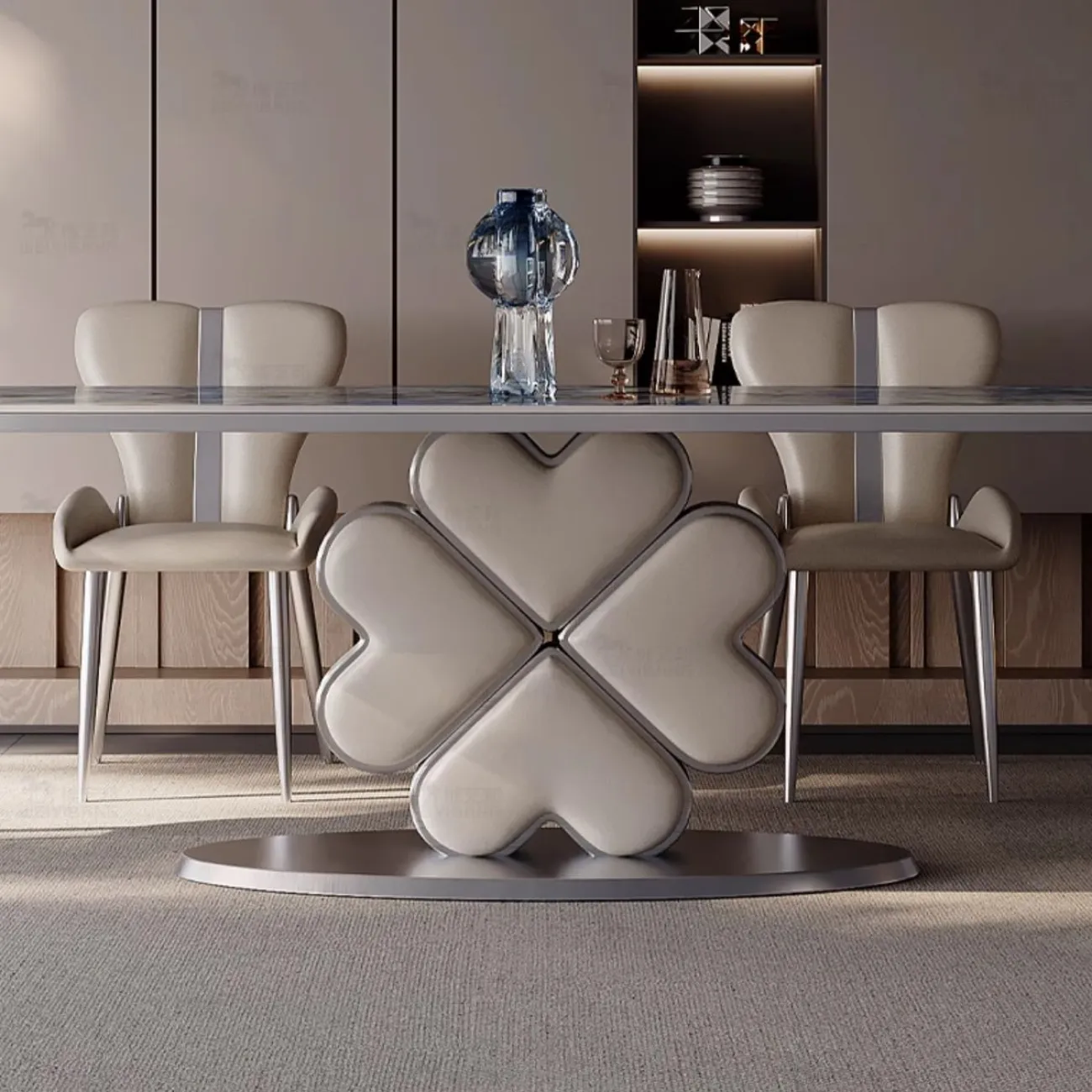  Роскошный обеденный стол из натурального камня прямоугольной формы BANG 36509-29