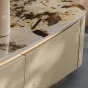 Роскошный ТВ шкаф из натурального камня и кожи BANG 36510-29