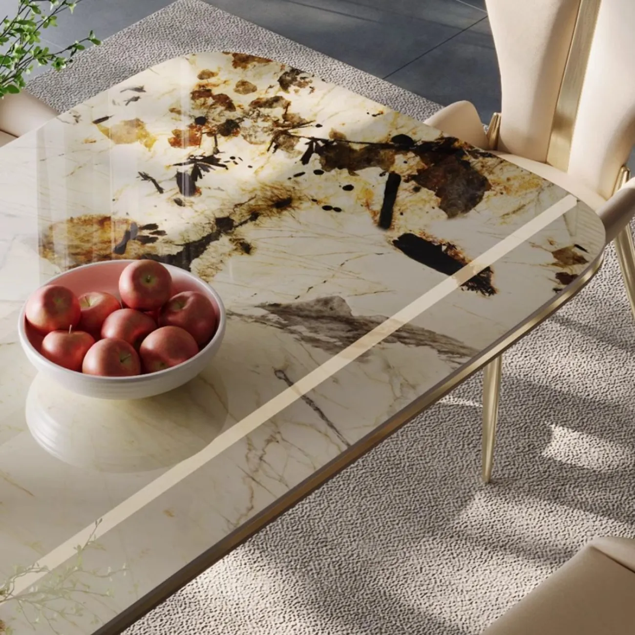 Яркий обеденный стол из натурального камня BANG 36512-29