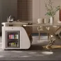 Роскошный островной стол из каменной плиты со встроенным обеденным столом BANG 36513-29