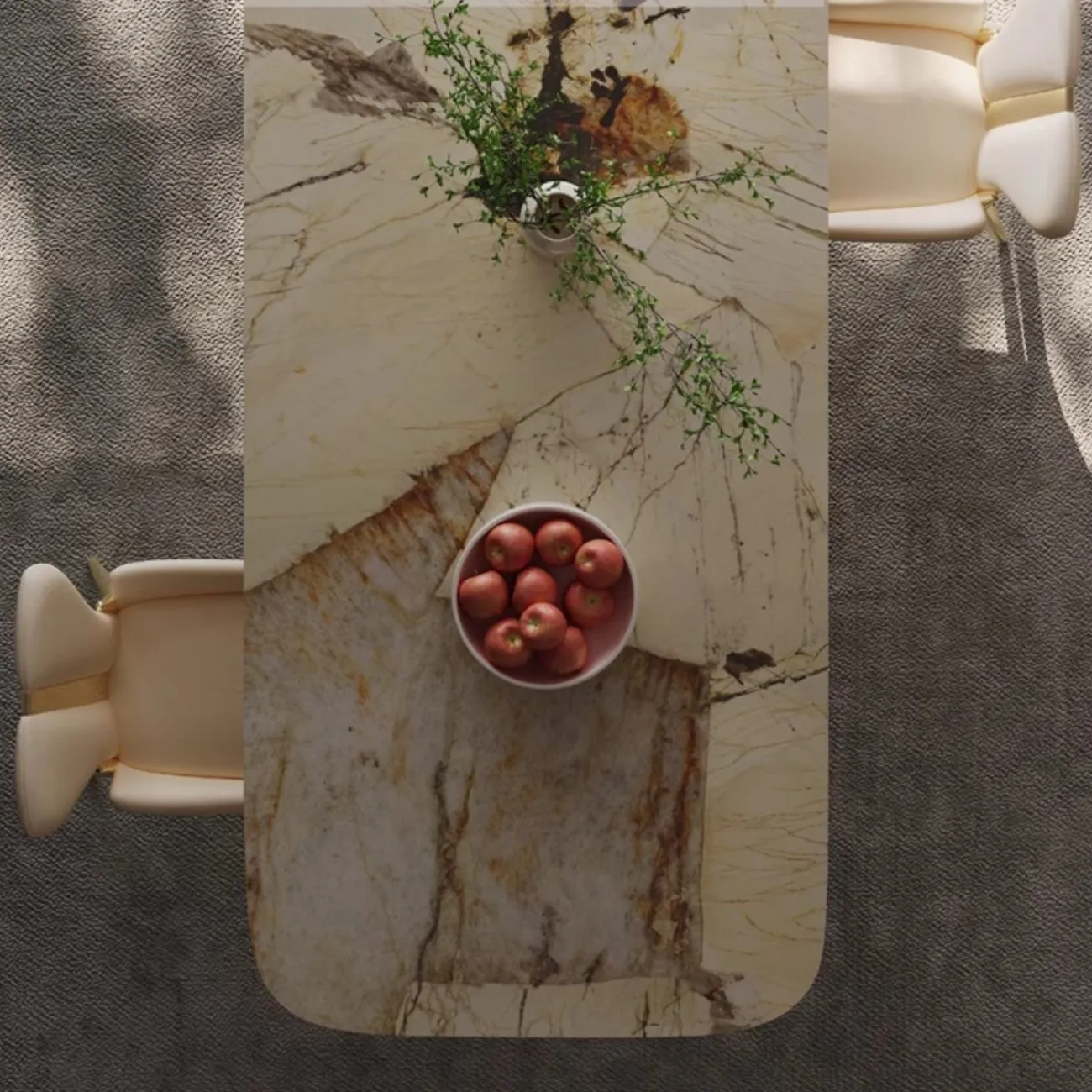 Роскошный островной стол из каменной плиты со встроенным обеденным столом BANG 36513-29