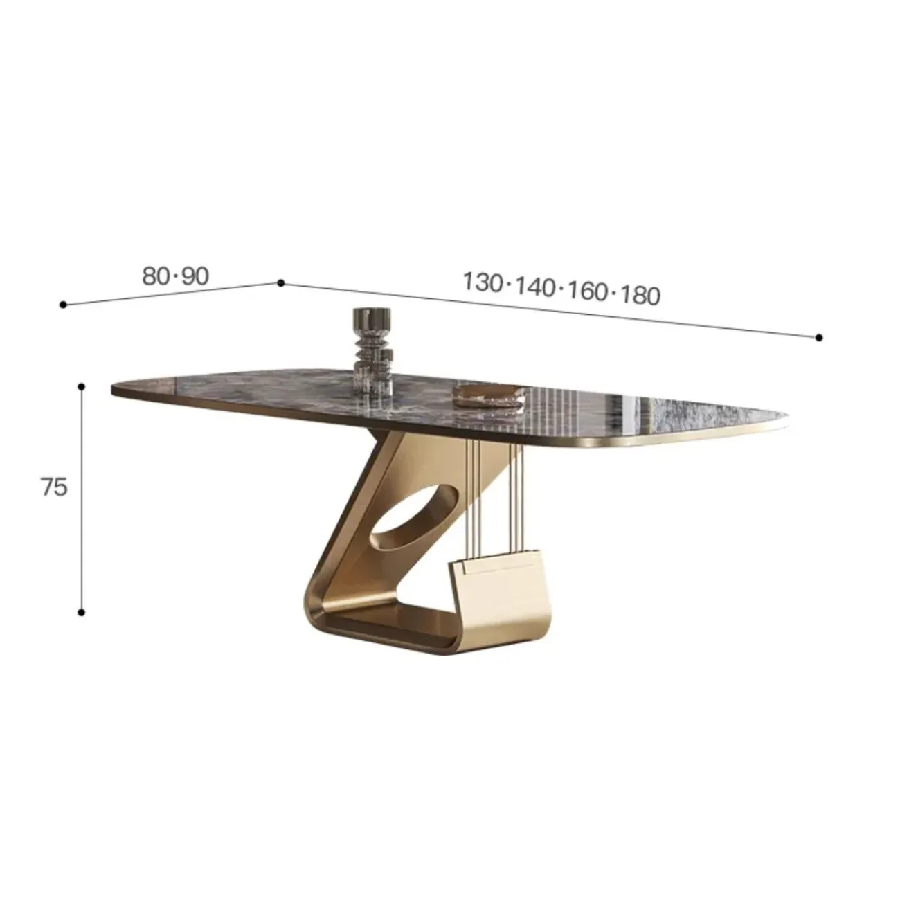 Роскошный обеденный стол из натурального мрамора BANG 36514-29