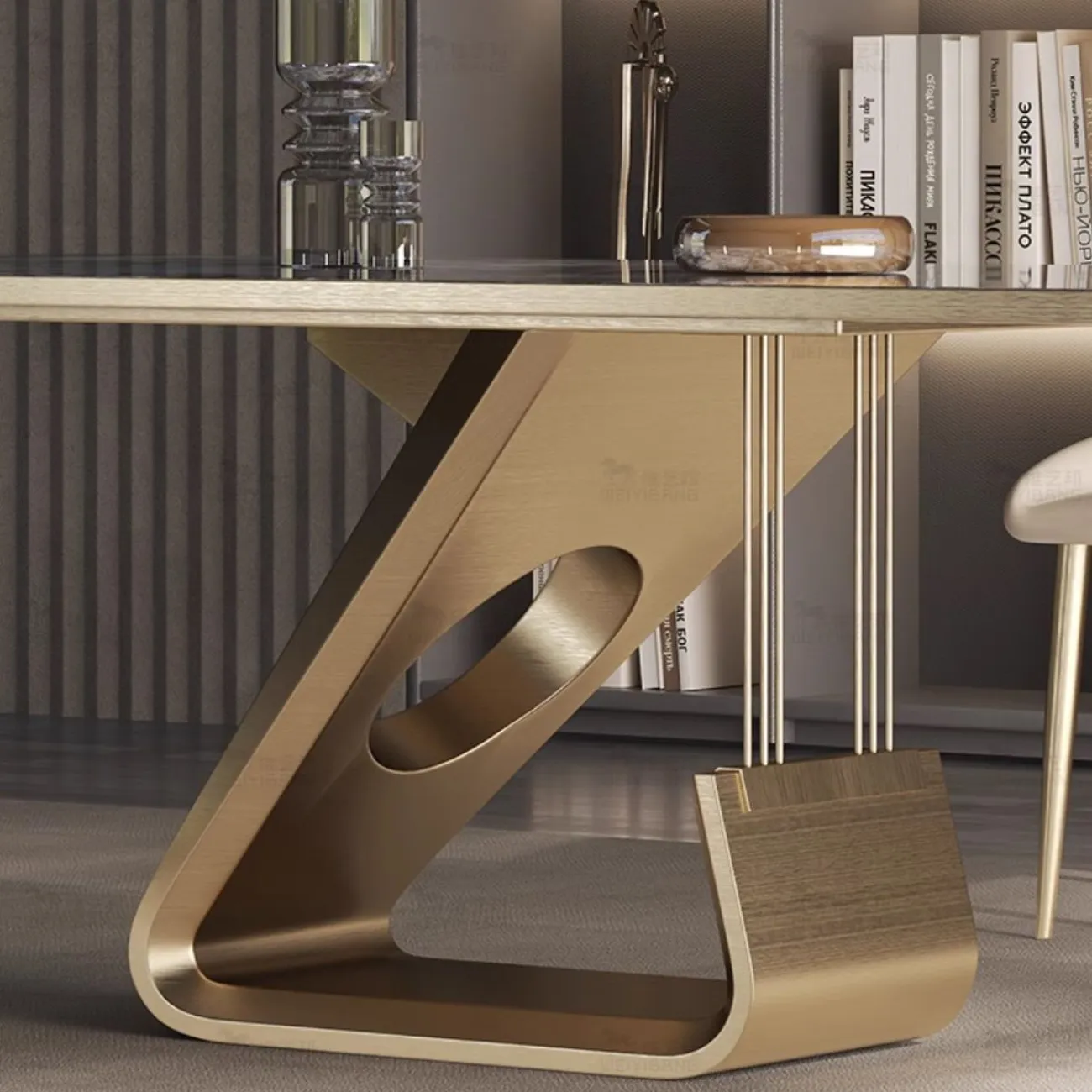 Роскошный обеденный стол из натурального мрамора BANG 36514-29