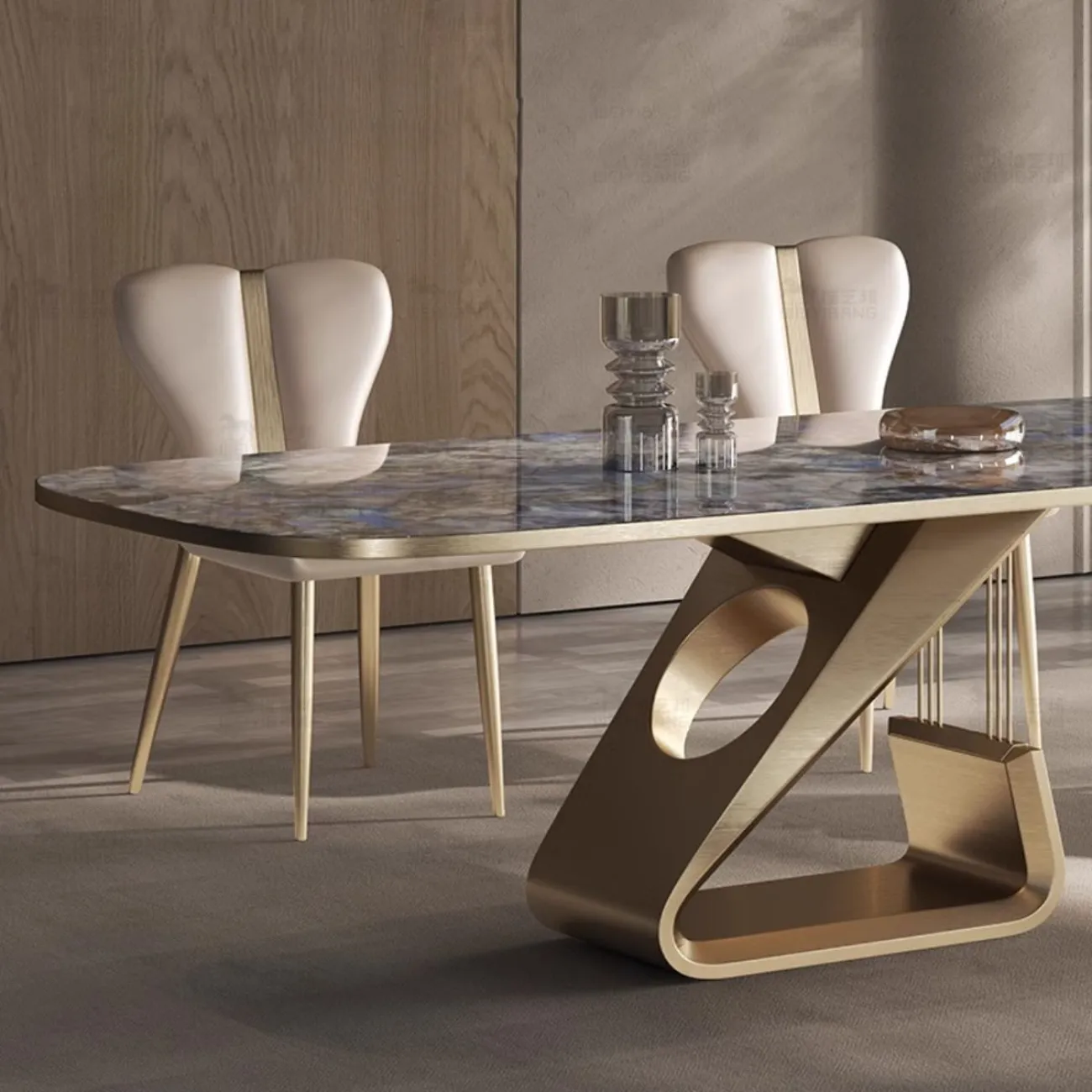 Роскошный обеденный стол из натурального мрамора BANG 36514-29