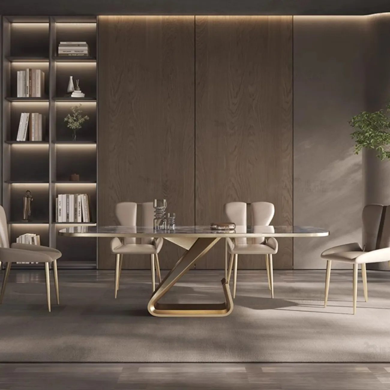 Роскошный обеденный стол из натурального мрамора BANG 36514-29