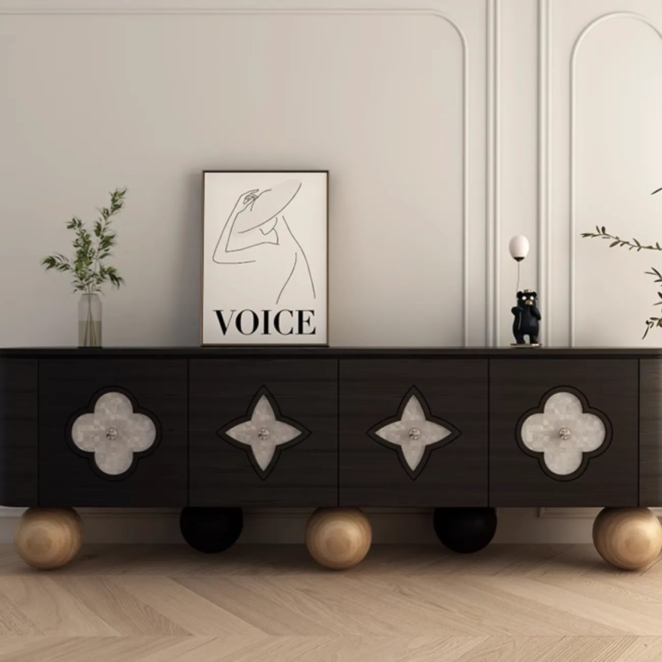 Роскошный ретро-шкаф для телевизора из цельного дерева BLD 35625-29 Роскошный ретро-шкаф для телевизора из цельного дерева BLD 35625-29