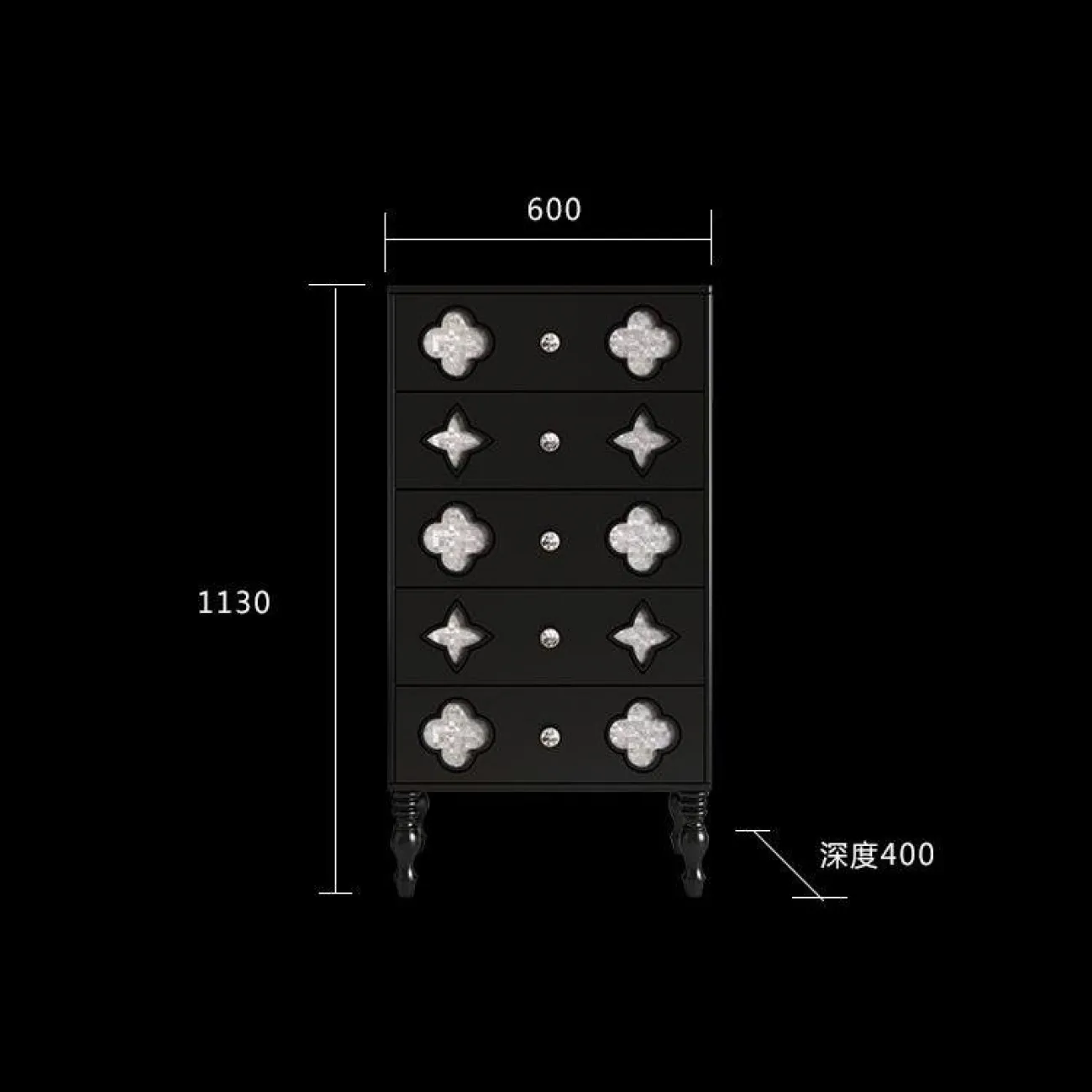 Французский ретро шкаф для хранения из цельного дерева BLD 35626-29