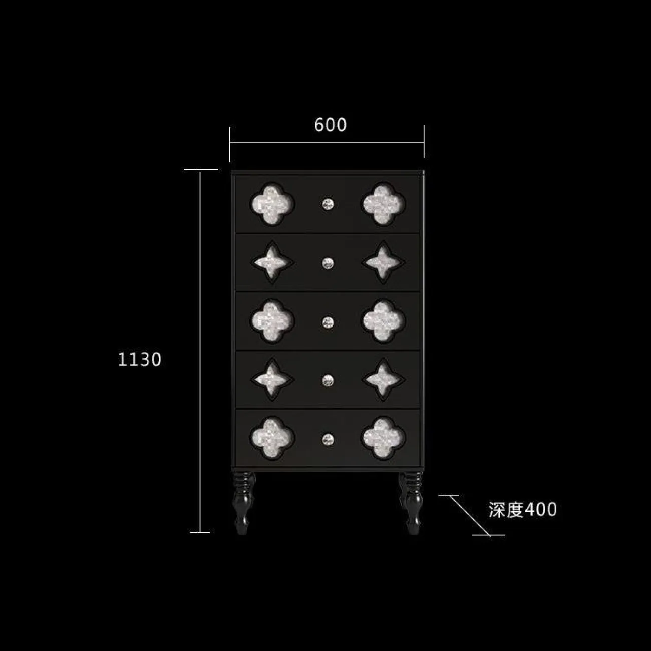 Французский ретро шкаф для хранения из цельного дерева BLD 35626-29