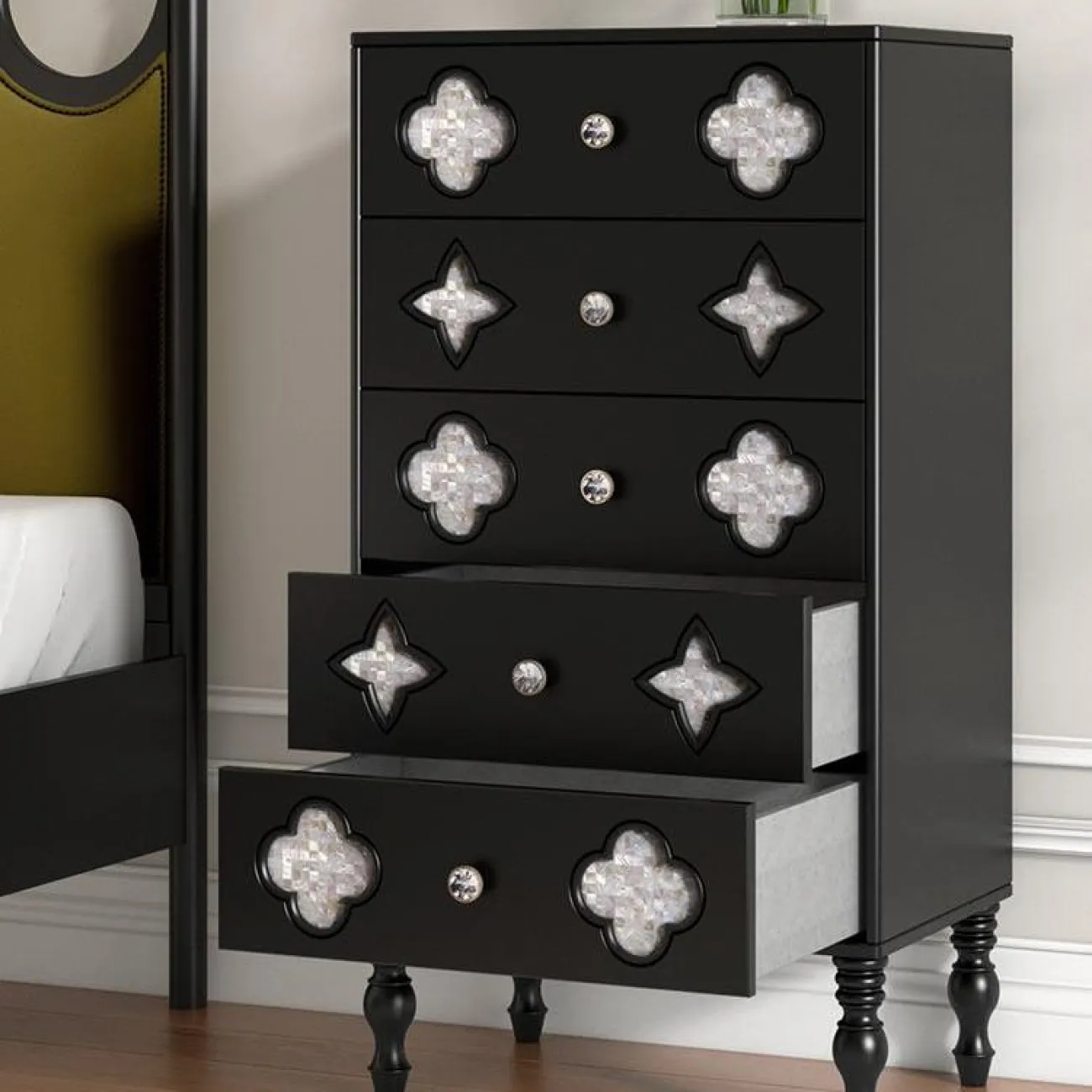 Французский ретро шкаф для хранения из цельного дерева BLD 35626-29