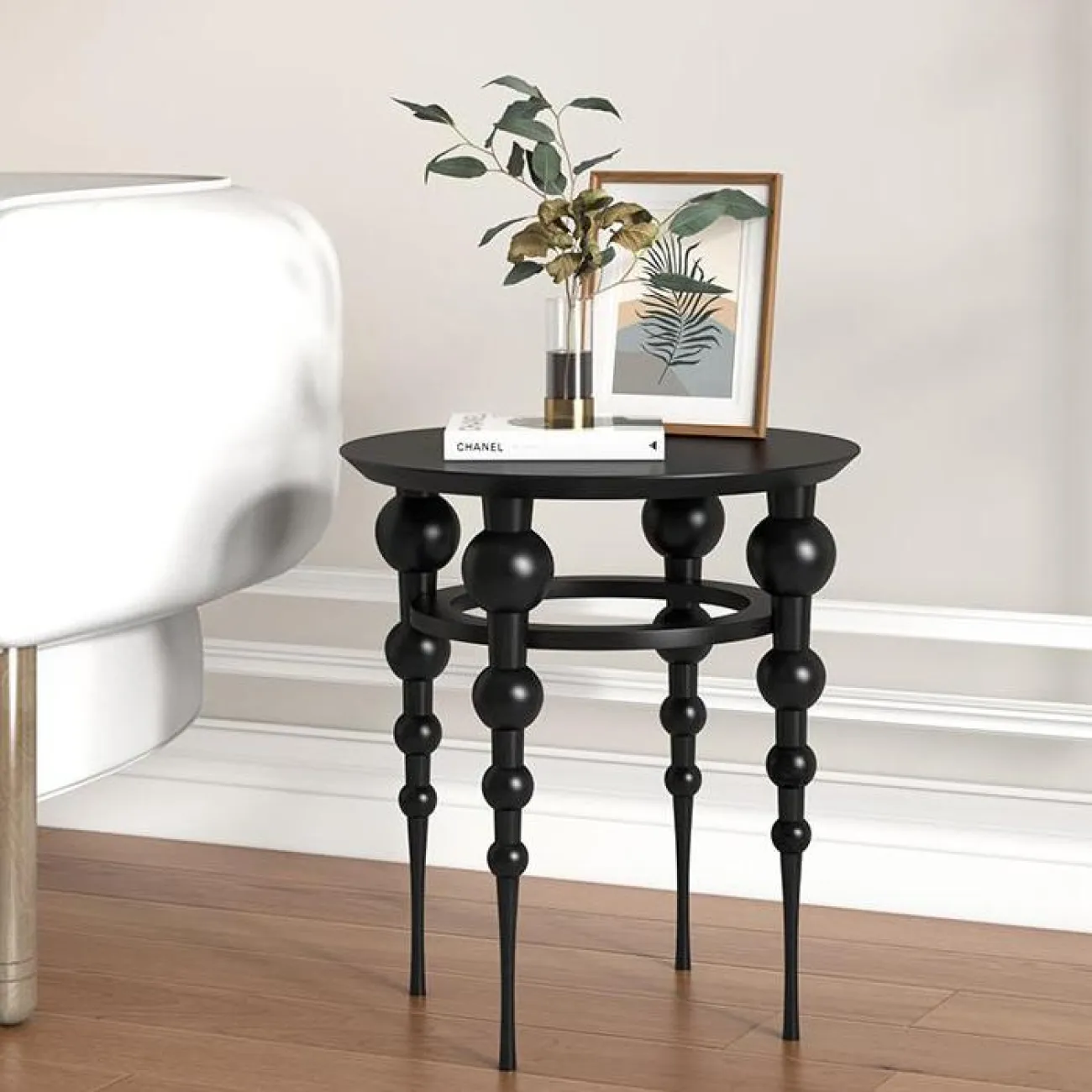 Средневековый журнальный столик из массива дерева BLD 35627-29