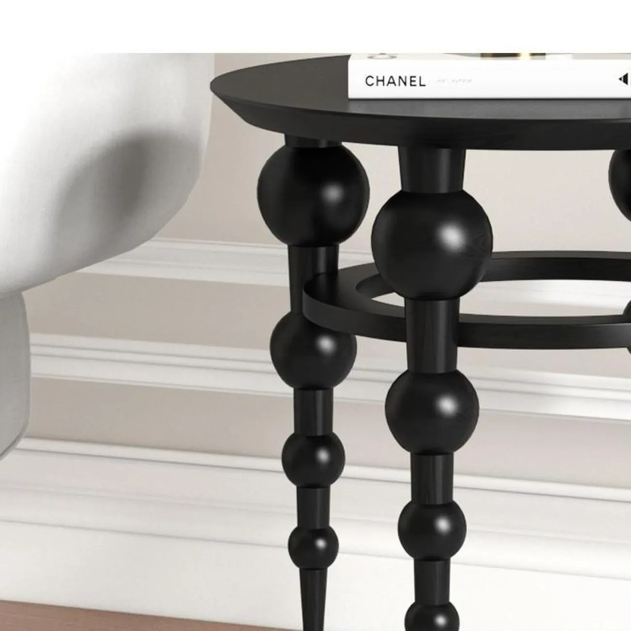 Средневековый журнальный столик из массива дерева BLD 35627-29