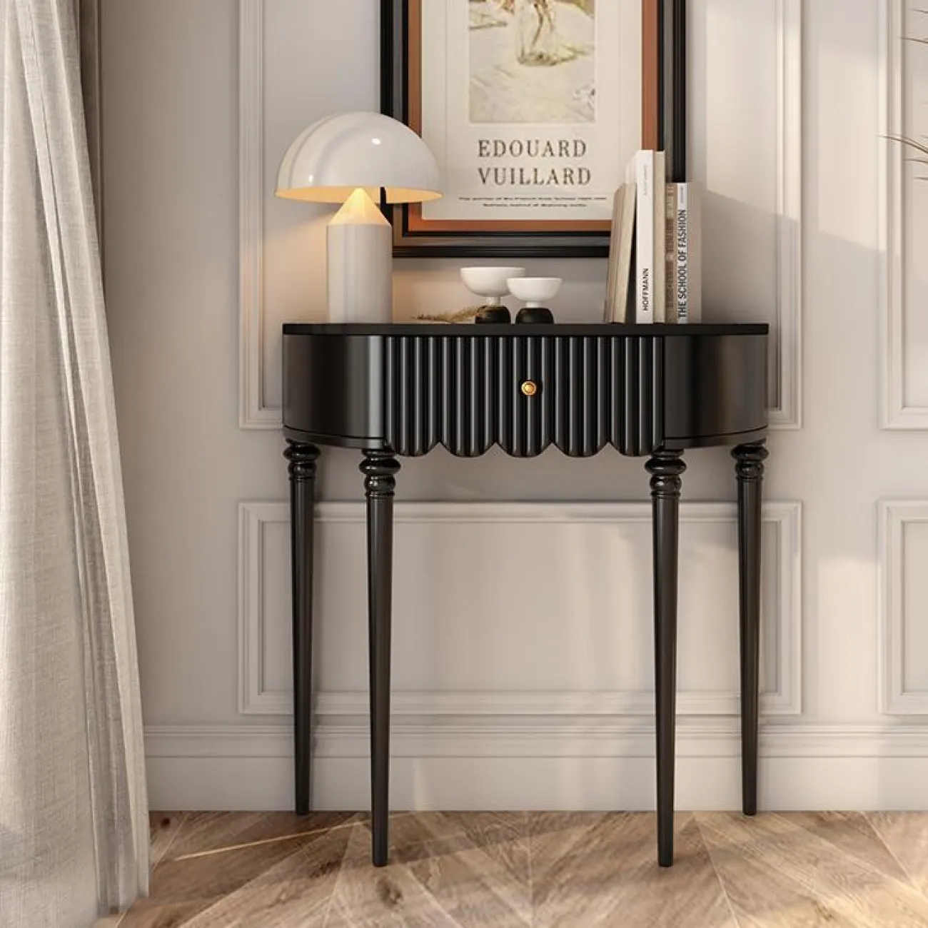 Ретро консольный столик из цельного дерева BLD 35629-29