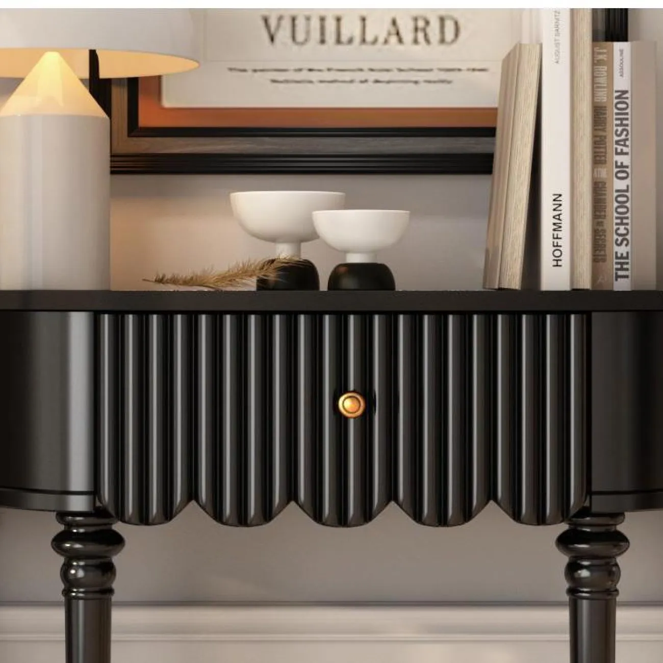 Ретро консольный столик из цельного дерева BLD 35629-29